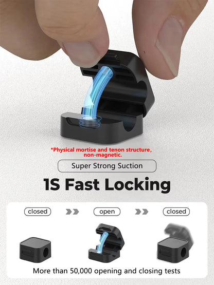 Strong cable clip without magnet